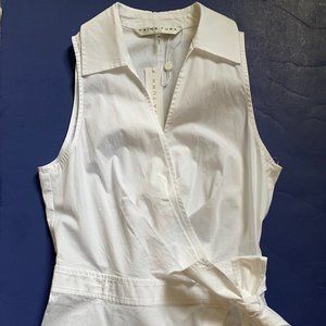 TRINA TURK Wrap Around Sleeveless Cotton Blouse/To